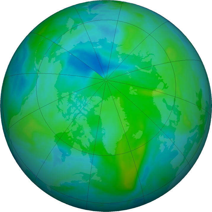 Arctic ozone map for 05 September 2016